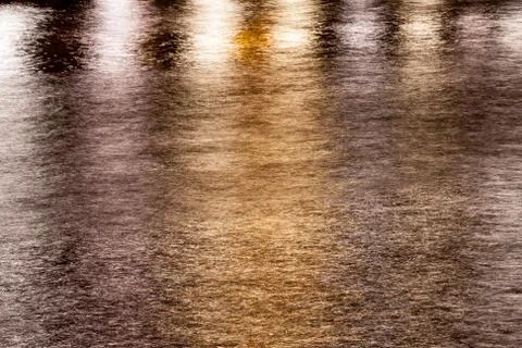 Background with reflected lights over water Stock Photos