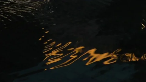 Background, reflection of night lights in water Video stock 106574615