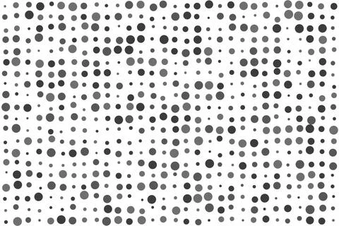 Background with repeating elements, circles of different sizes in shades of gray Stock Illustration