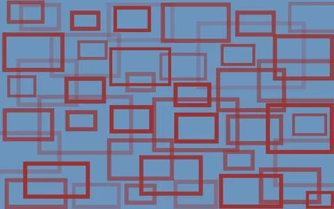 Background of repeating rectangular red outlines Stock Illustration