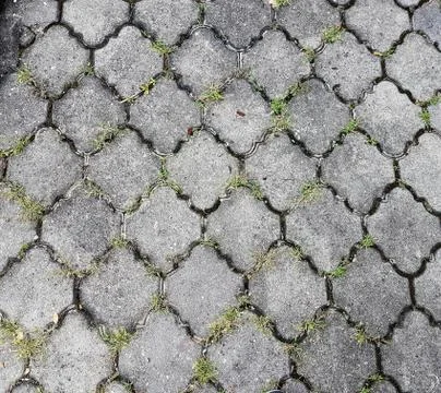 Background of repetitive grey pavement pattern 스톡 사진