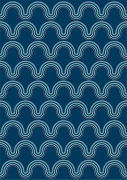Background of Retro different vector seamless patterns tiling Stock Illustration