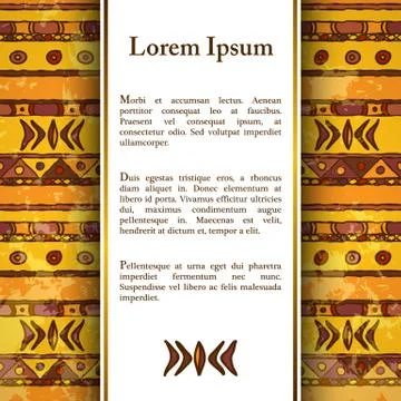 Background with retro patterns - africa Stock Illustration