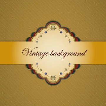 Background with ribbon. Stock Illustration