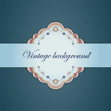 Background with ribbon. Stock Illustration