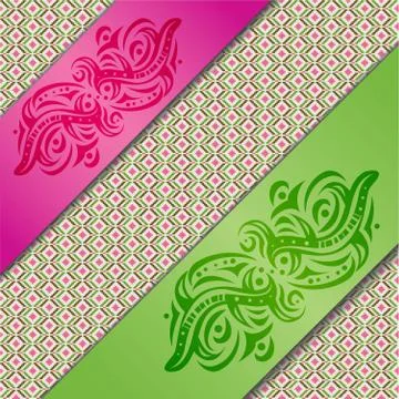 Background with ribbons. Stock Illustration