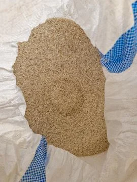 Background of rice in a sack Stock Photos