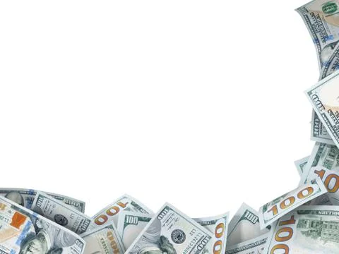 Background right corner of the new dollar bills with space for text Stock Illustration