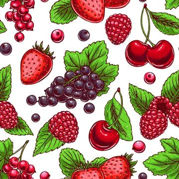 Background with ripe berries Illustrazione stock