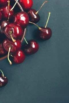 Background of ripe cherries Stock Photos