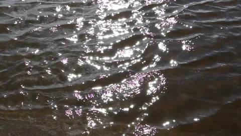 Background of river water day light breeze calm waves Stock Footage 148079044