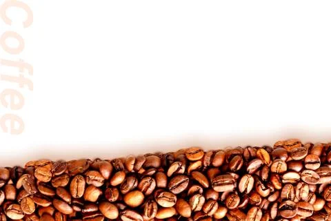Background of roasted black coffee beans Illustrazione stock