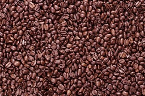 Background of roasted coffee beans Stock Photos