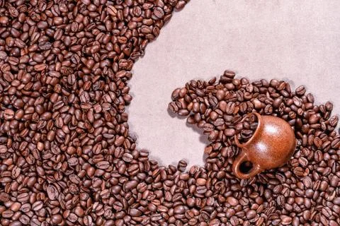 Background of roasted coffee beans Stock Photos
