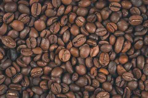 Background of roasted coffee beans Stock Photos