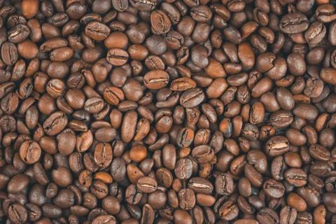 Background of roasted coffee beans Stock Photos