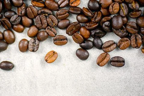 Background of roasted coffee beans. Stock Photos