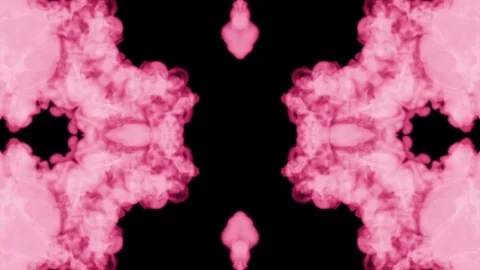 Background like Rorschach inkblot test14. Fluorescent pink ink or smoke Видео 76997337