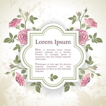 Background with rose flowers. Stock Illustration