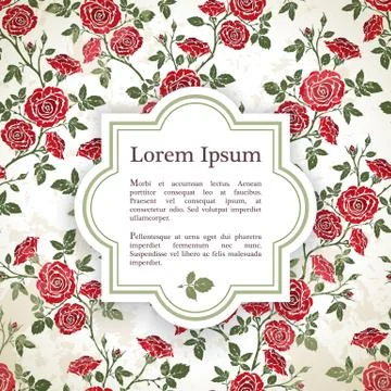 Background with rose flowers. Stock Illustration