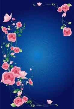Background with roses Stock Illustration