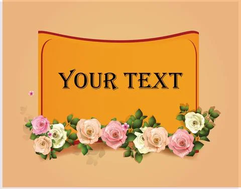 Background with roses vector Stock Illustration