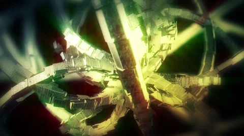 Background. Rotates abstract form Video stock 33846587