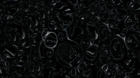Background with Rotating Black Spheres, 3D Render, Exclusive, Reflection Stock Footage 270234090