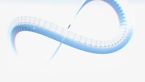 Background rotating glass a figure in the form of a loop of infinity looped Stock Footage 279004605