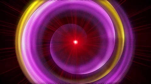 Background Rotating Lines in the Form of a Spiral. Stock Footage 297616012
