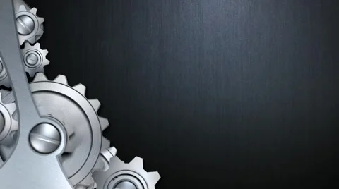 Background with rotating metal gears alpha Stock Footage 41149400