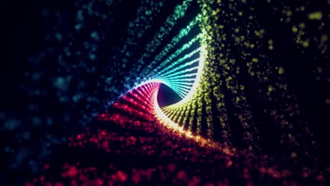 Background with rotating multicolored triangles Stock-Footage 158675719