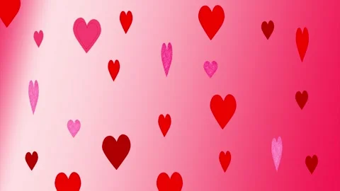 Background rotating with Red Love Hearts Stock Footage 263158366