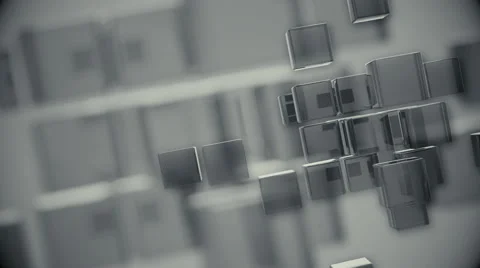 Background rotation cubes silver color Stock Footage 60387309