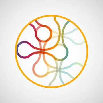 Background with a round molecular structure eps Stock Illustration