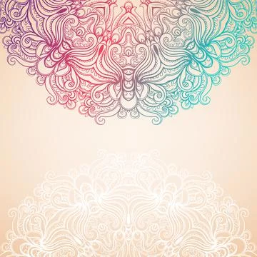 Background with a round natural pattern Stock Illustration