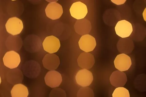 Background with round yellow bokeh Stock Photos