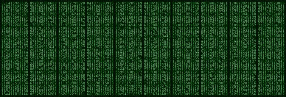 Background with rows of green binary code Stock Illustration