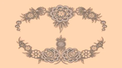 Background with russian folk patterns Stock Illustration