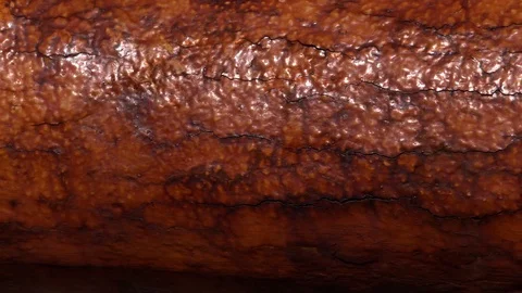 Background of rust on a pipe moving shot 4K Video stock 89338413