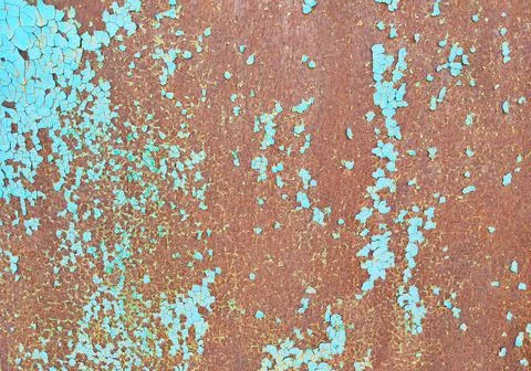 Background of rusty metal surface with cracking paint Stock Photos