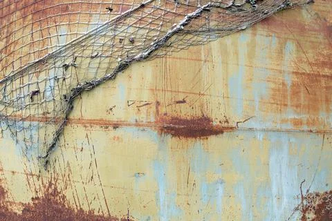 Background of rusty painted metal texture Stock Photos