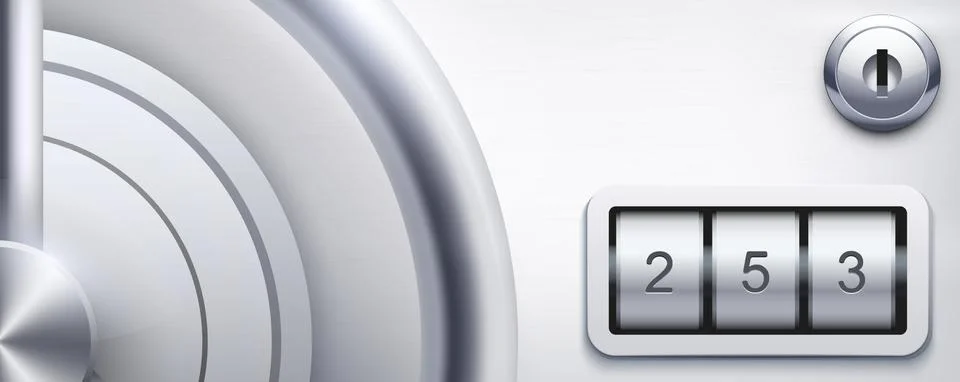 Background with safe and cipher code Stockillustratie