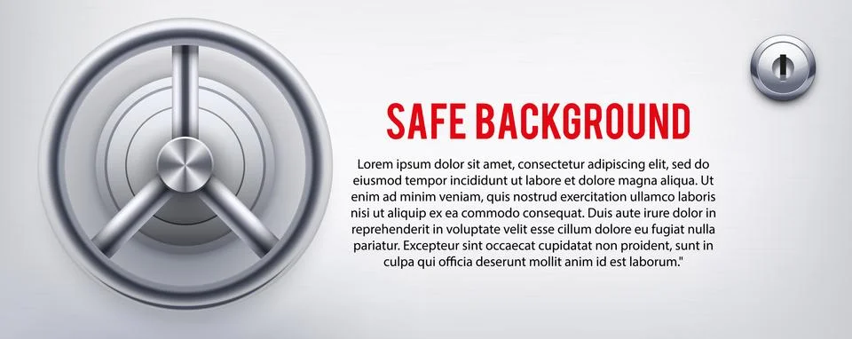 Background with safe and a place for text Stockillustratie
