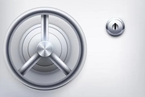 Background with safe and a place for text Stock Illustration