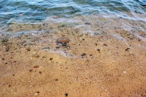 The background of sand on the beach Stock Photos