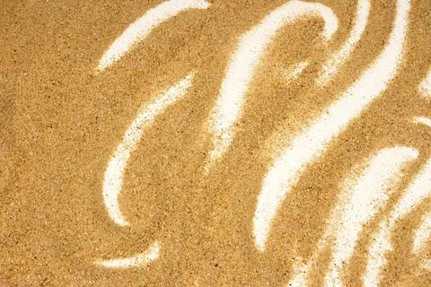 A background sand waves on white Foto stock