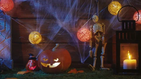 Background For A Scary Halloween Party Stock Footage 116843552