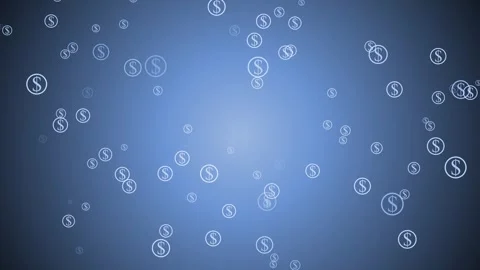 Background with scattered outlined dollar symbols appearing as floating bub.. Stock Footage 334953858