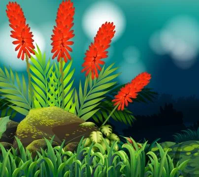 Background scene with nature theme Stock Illustration
